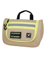 HERO Waschbeutel, khaki: mit Klettstreifen "FEUERWEHR" und "RETTUNGSDIENST"