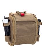 QUICKAID Oberschenkel-Tasche, Coyote: Anwendungsbeispiel mit Zubehör