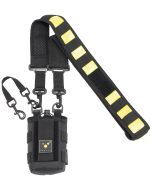 CHANNEL Radio holster, black with reflective stripe at shoulder strap