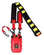 CHANNEL Radio holster, red with reflective stripe at shoulder strap