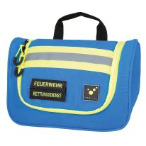 HERO Waschbeutel, royal-blau: mit Klettstreifen "FEUERWEHR" und "RETTUNGSDIENST"