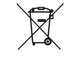 Symbol: Trennung von Siedlungsabfall und Elektroaltgeräten